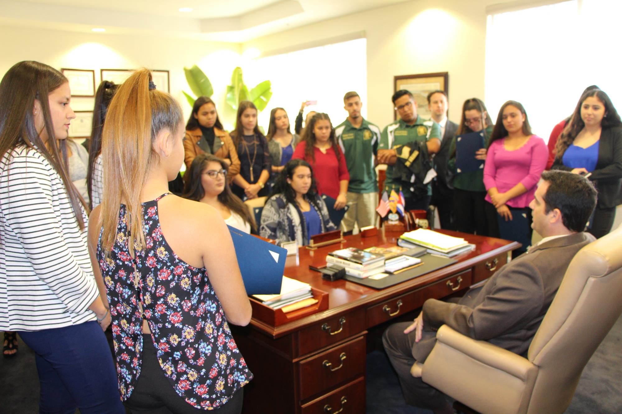 Mayor at Desk